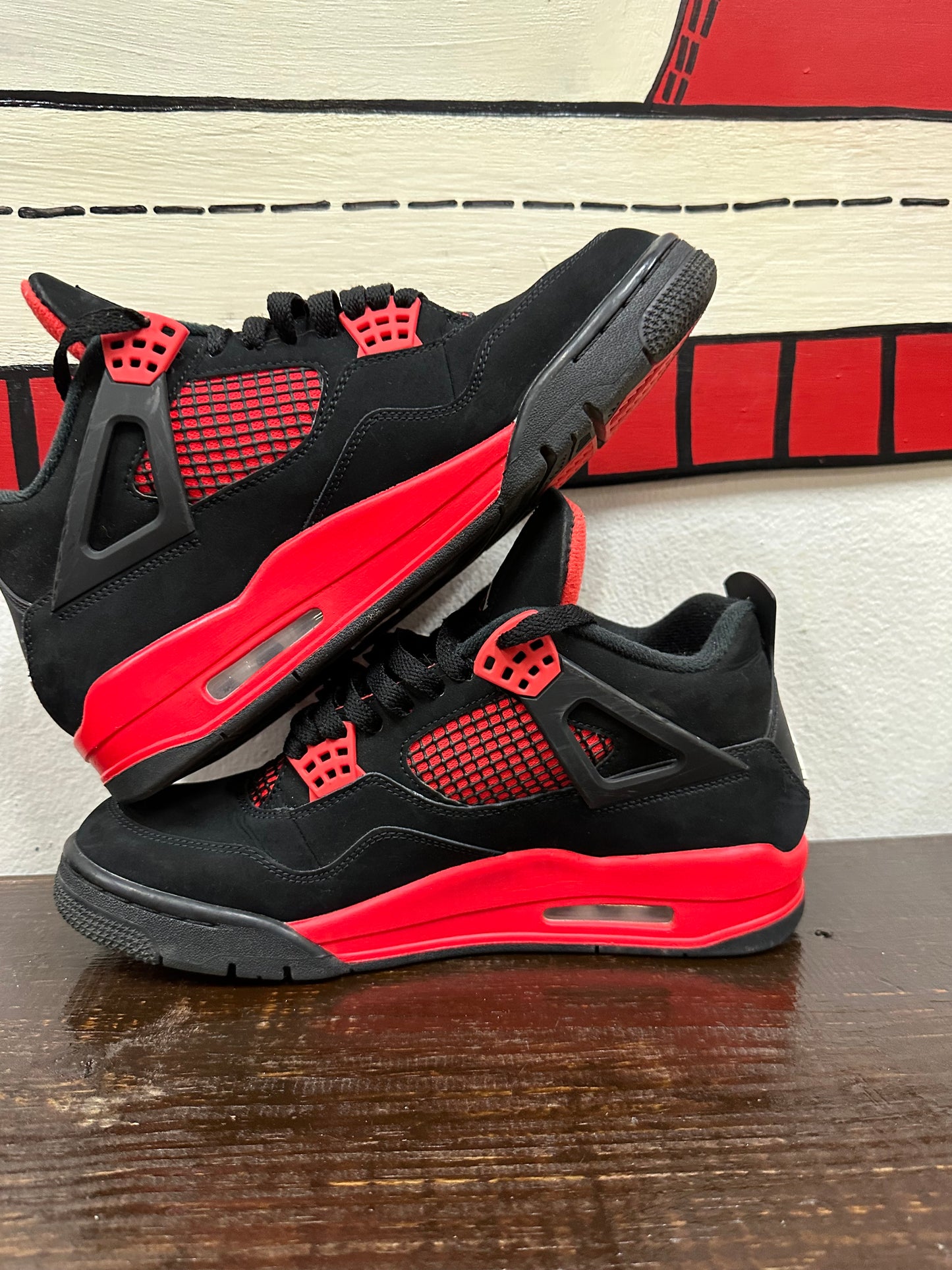 *USED* Air Jordan 4 Retro 'Red Thunder'